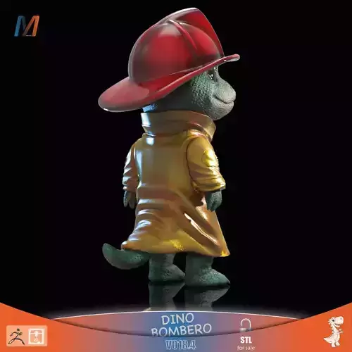 DINO FIREFIGHTER - V018 4 3D model