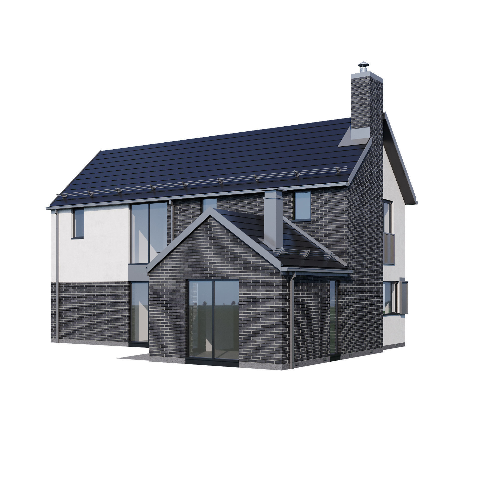 Modern house v37 3D model_3