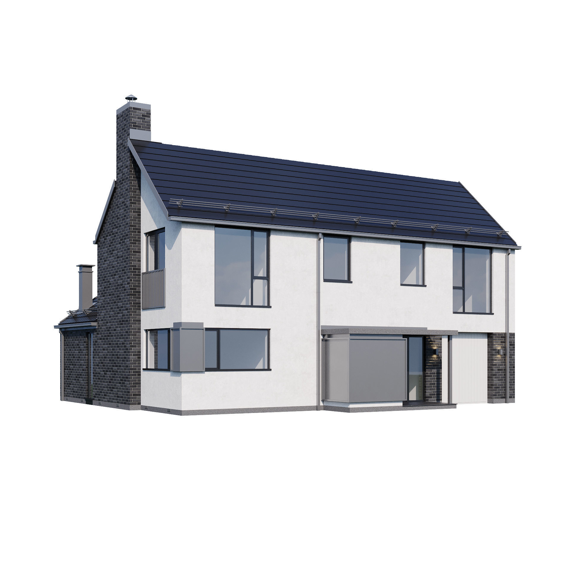 Modern house v37 3D model_1
