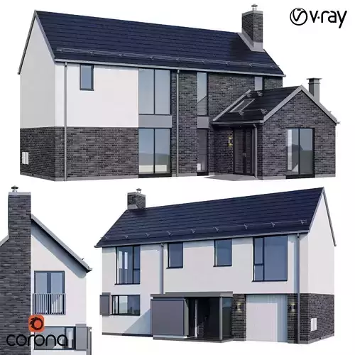 Modern house v37 3D model