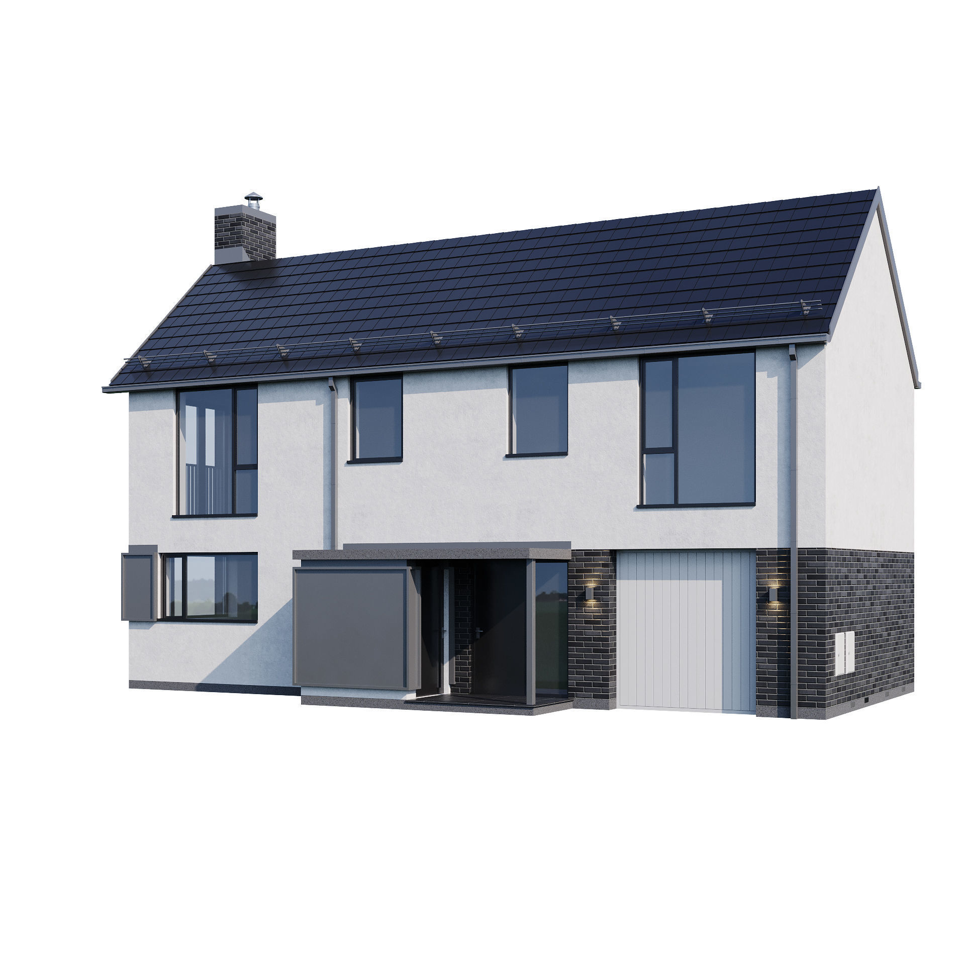 Modern house v37 3D model_4