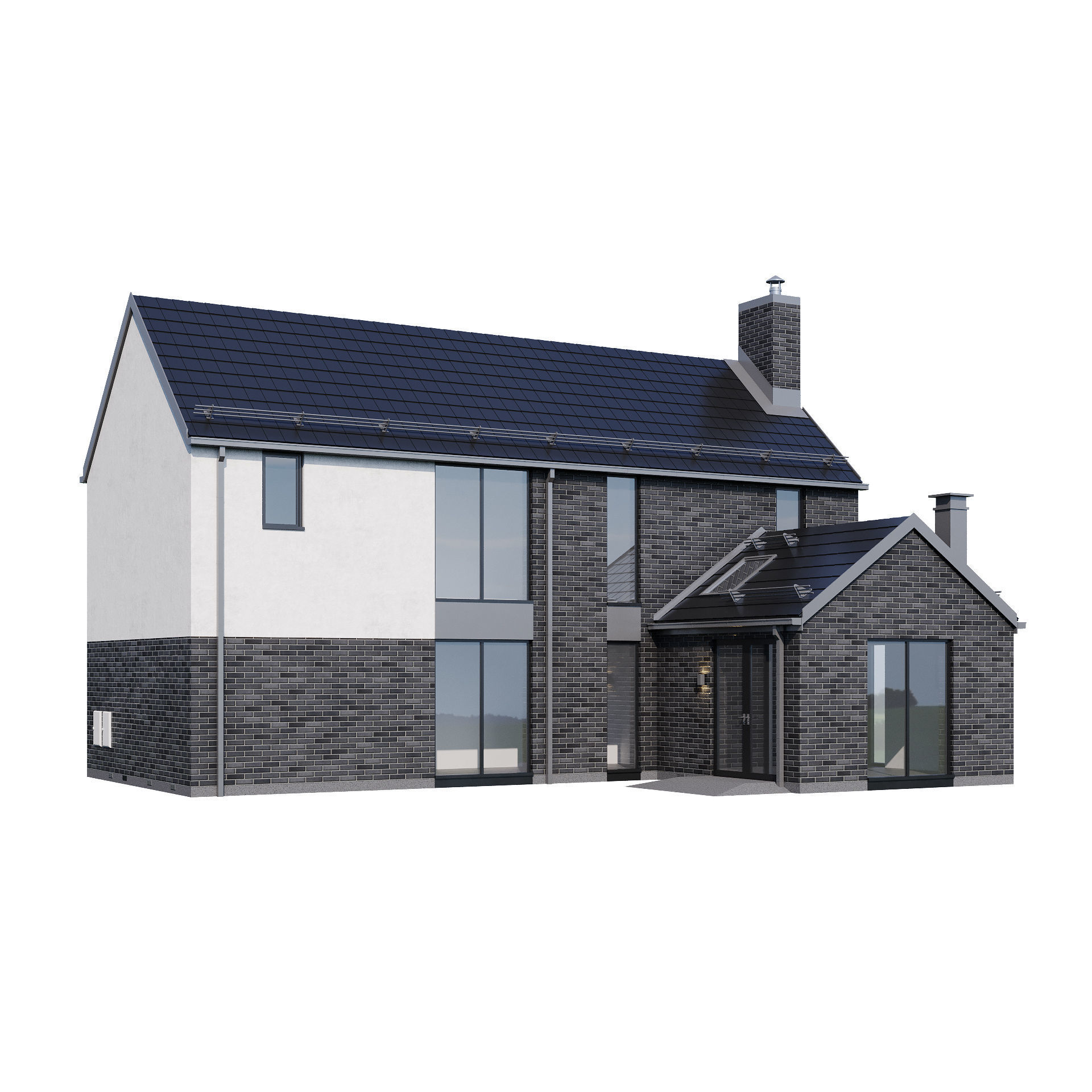 Modern house v37 3D model_2