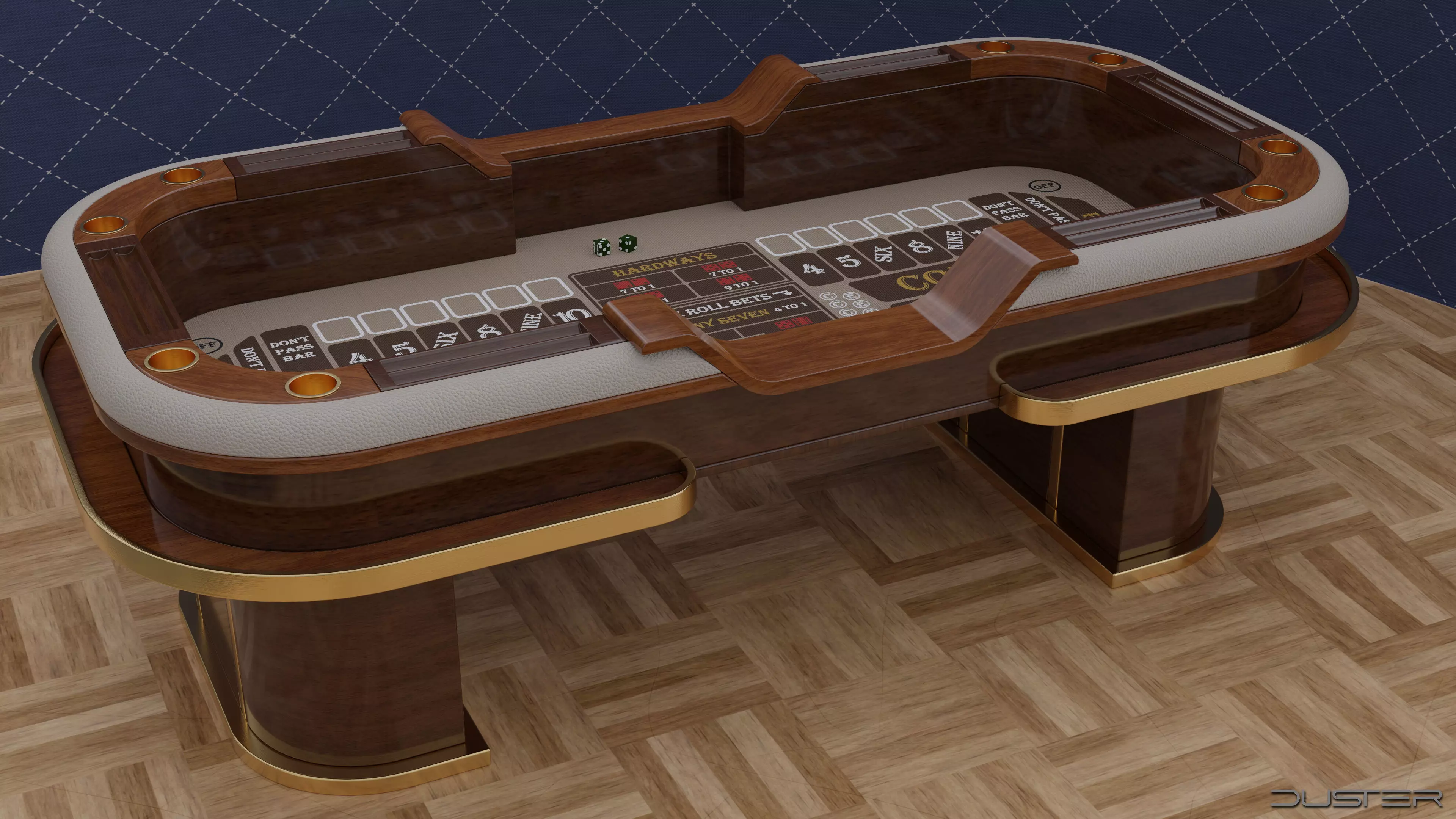 Casino Craps Table plus Accessories 3D model