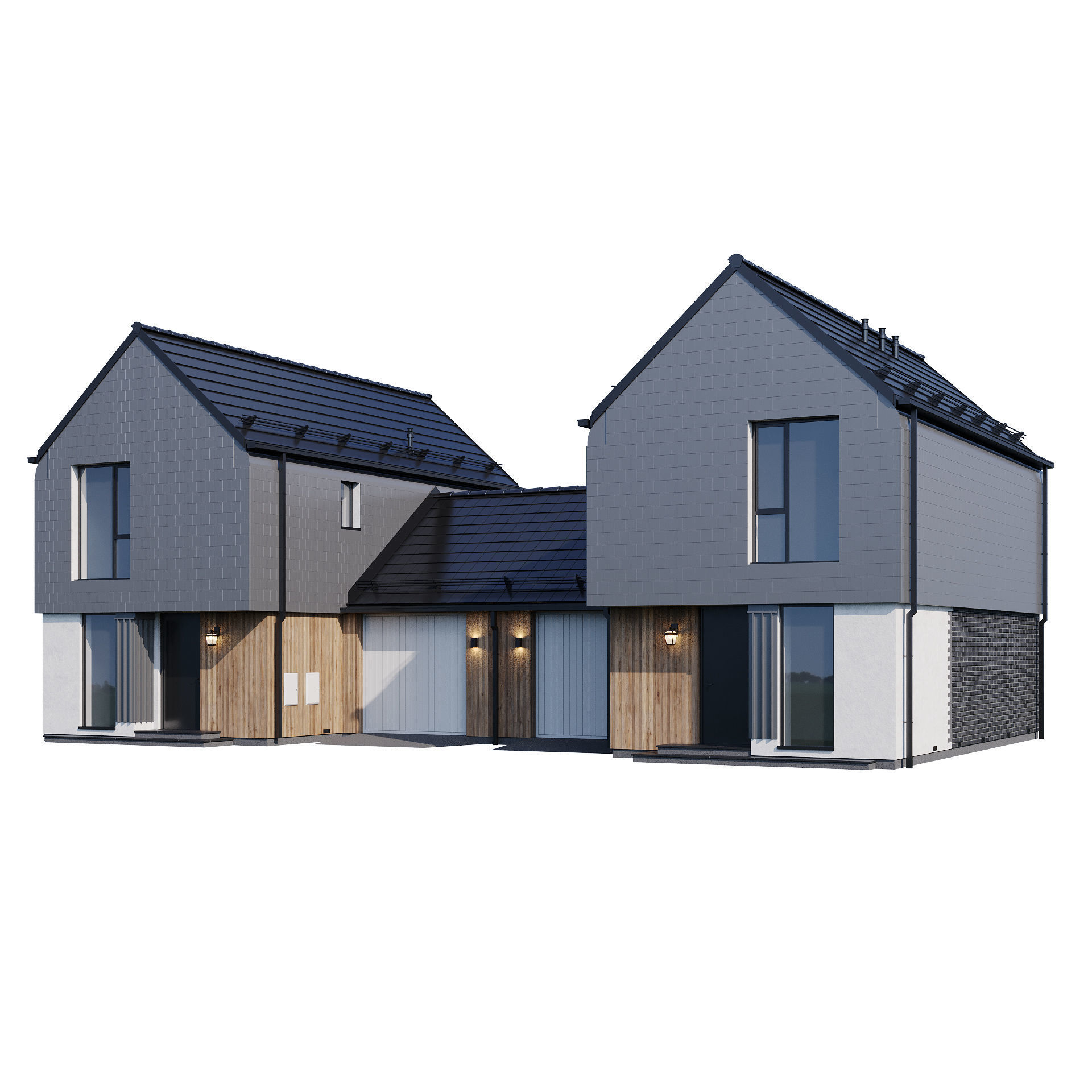 Modern house v39 3D model_4