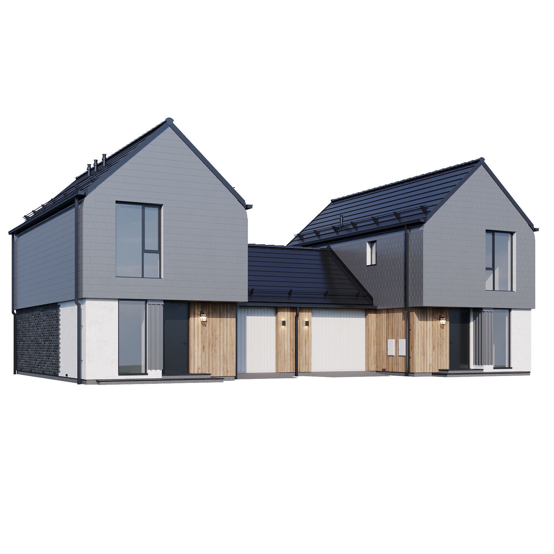 Modern house v39 3D model_1