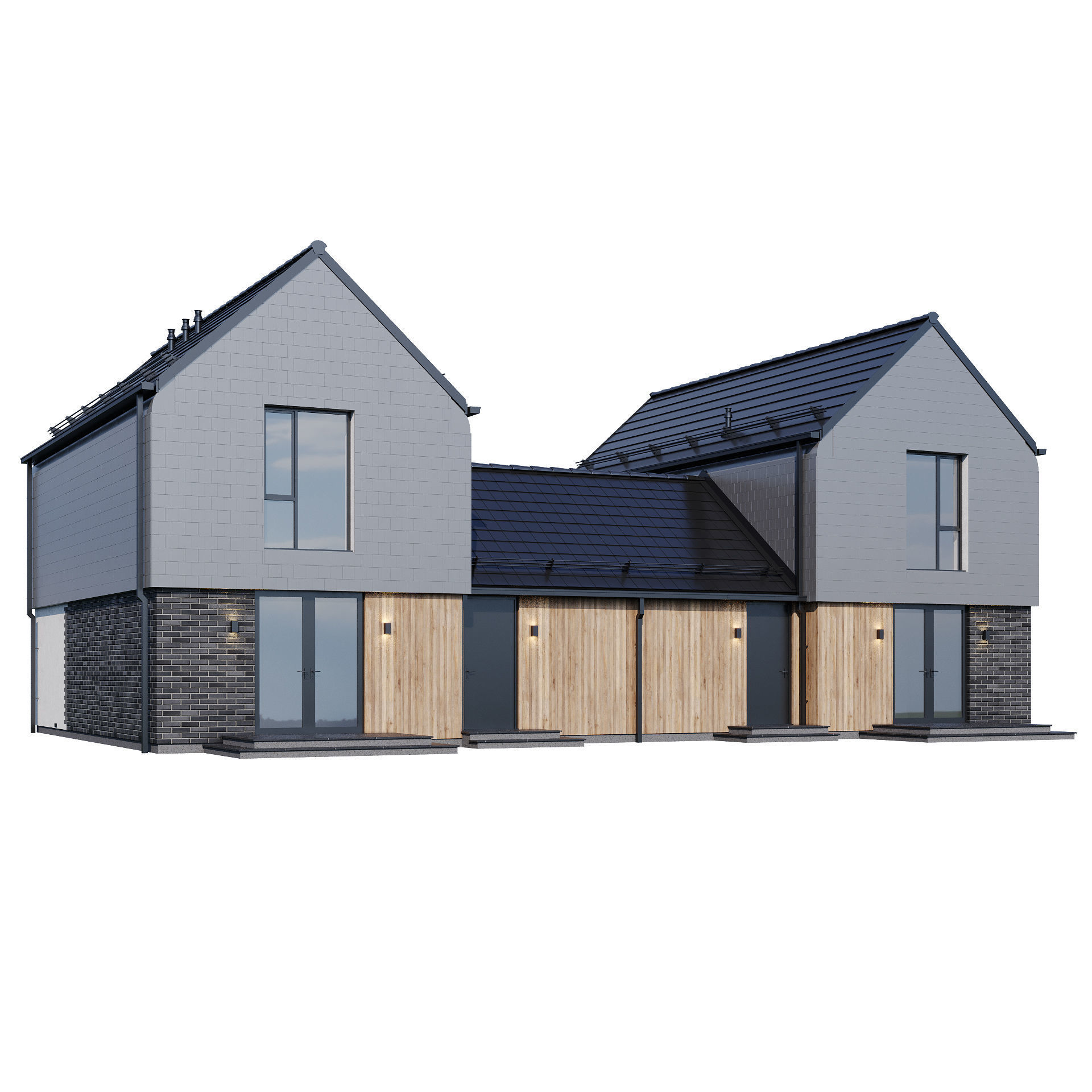 Modern house v39 3D model_2