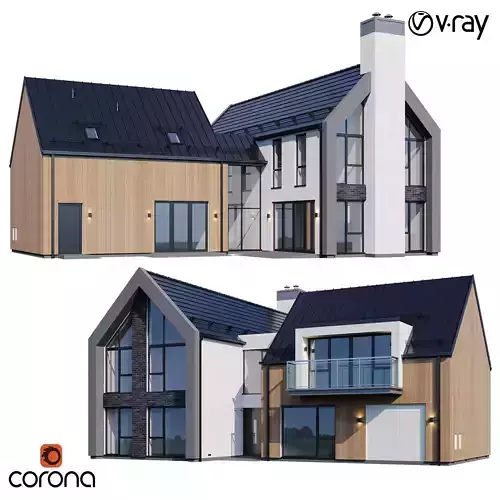 Modern house v40 3D model