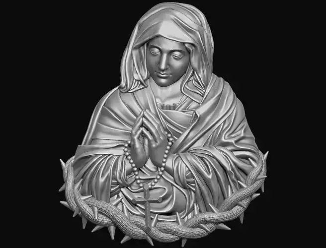 Mary Pendant 3d Print Model