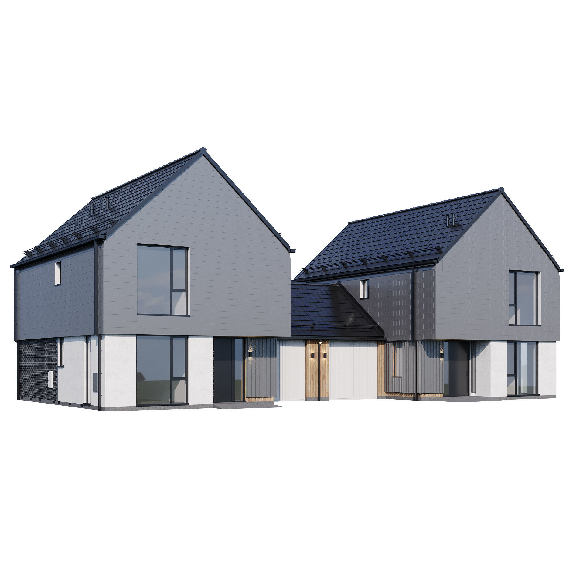 Modern house v44 3D model_1