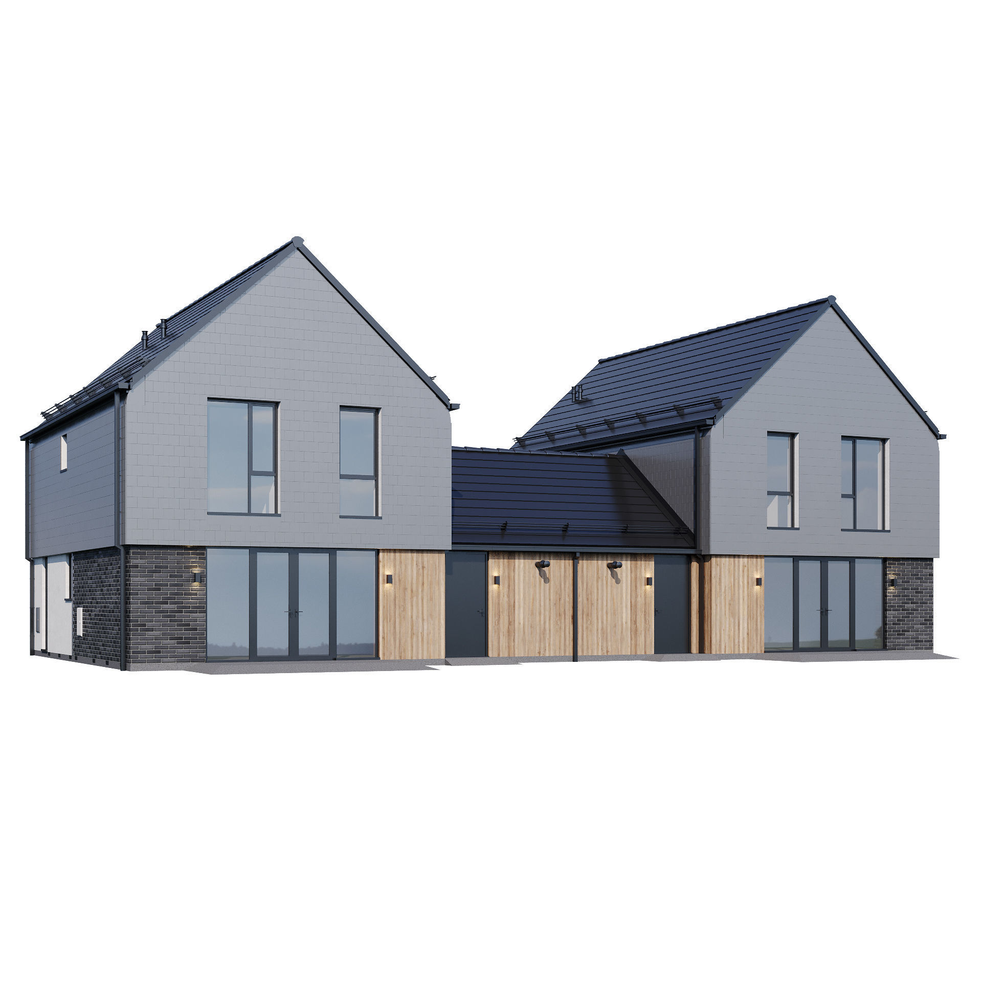 Modern house v44 3D model_2