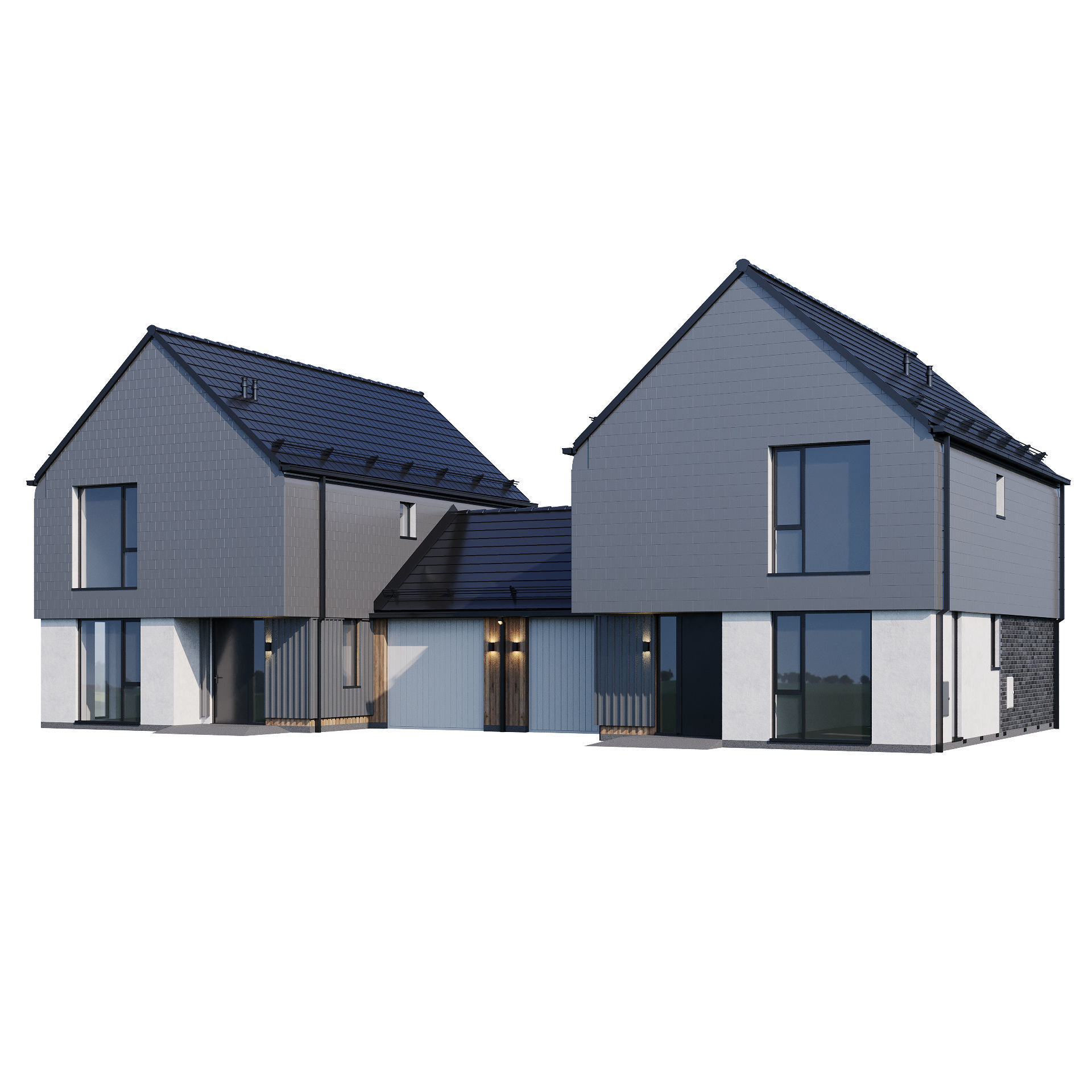 Modern house v44 3D model_5