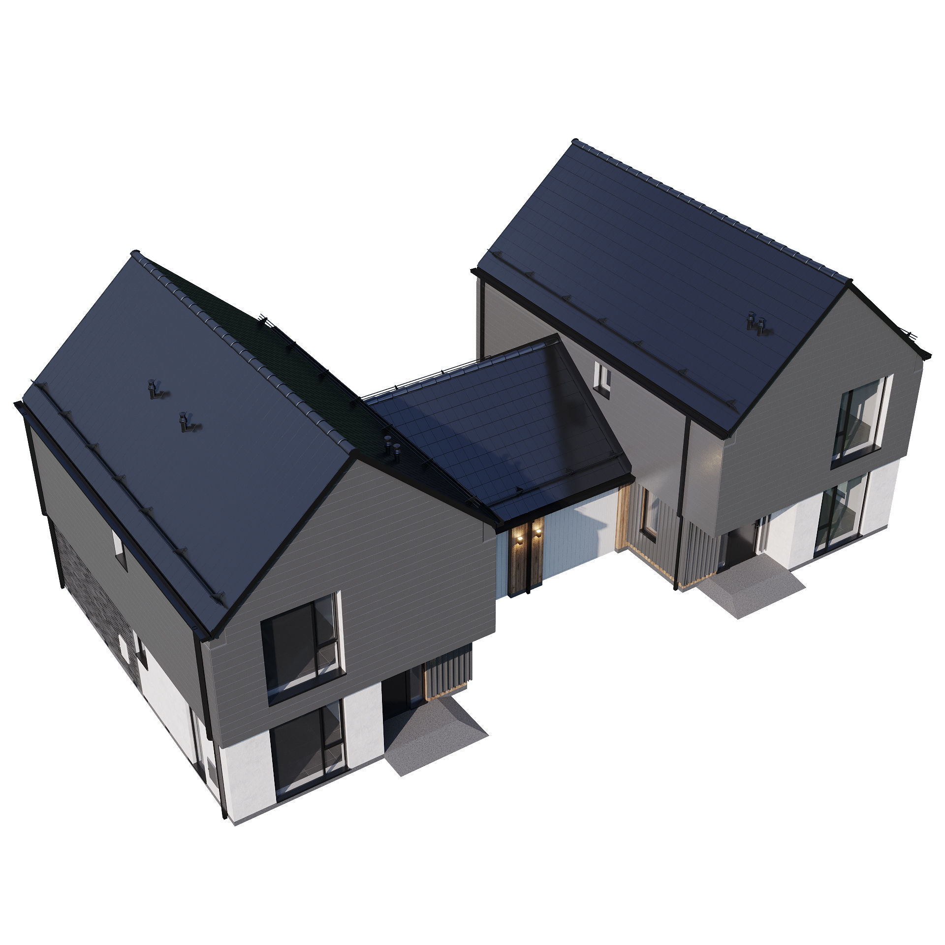 Modern house v44 3D model_3