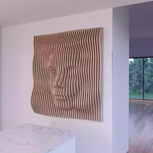 Parametric Wood Wall Decor Human Head and CNC File