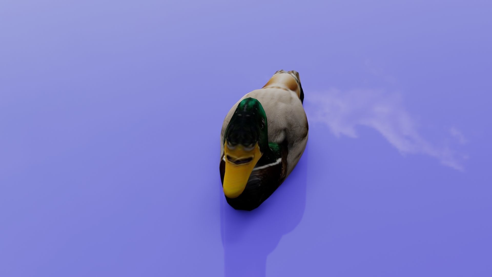 Duck 3D model floating in water Low-poly 3D model_16