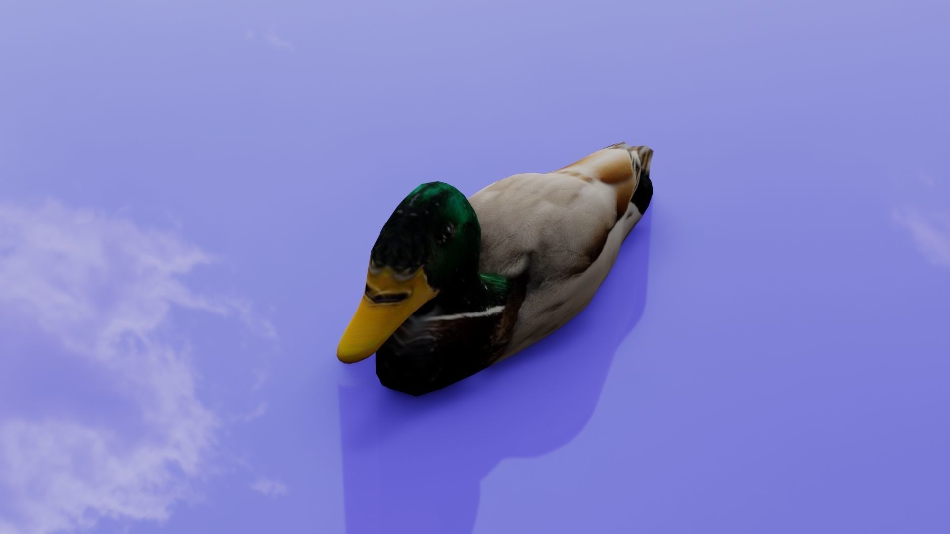 Duck 3D model floating in water Low-poly 3D model_15