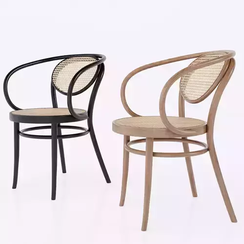 Thonet armchair with Wickerwork