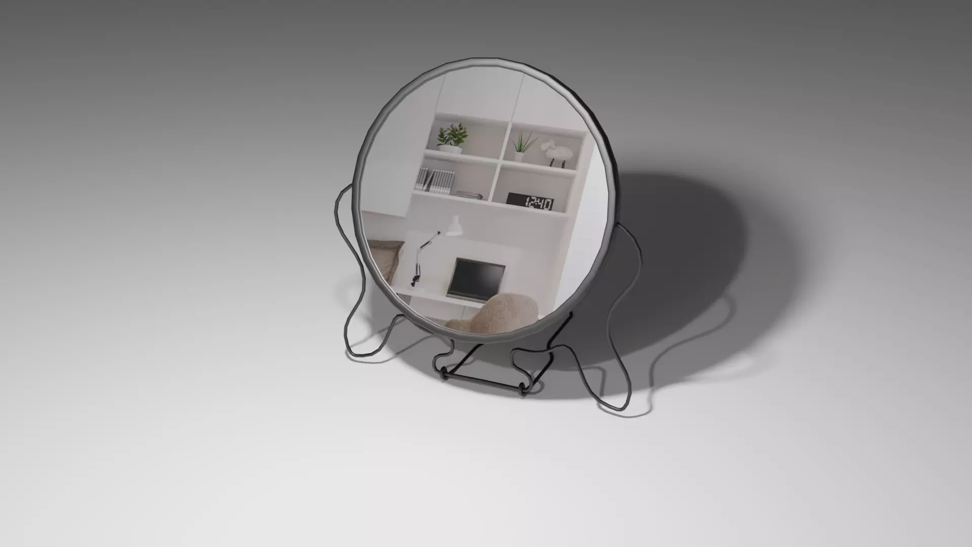 Table mirror 3D model Free low-poly 3D model
