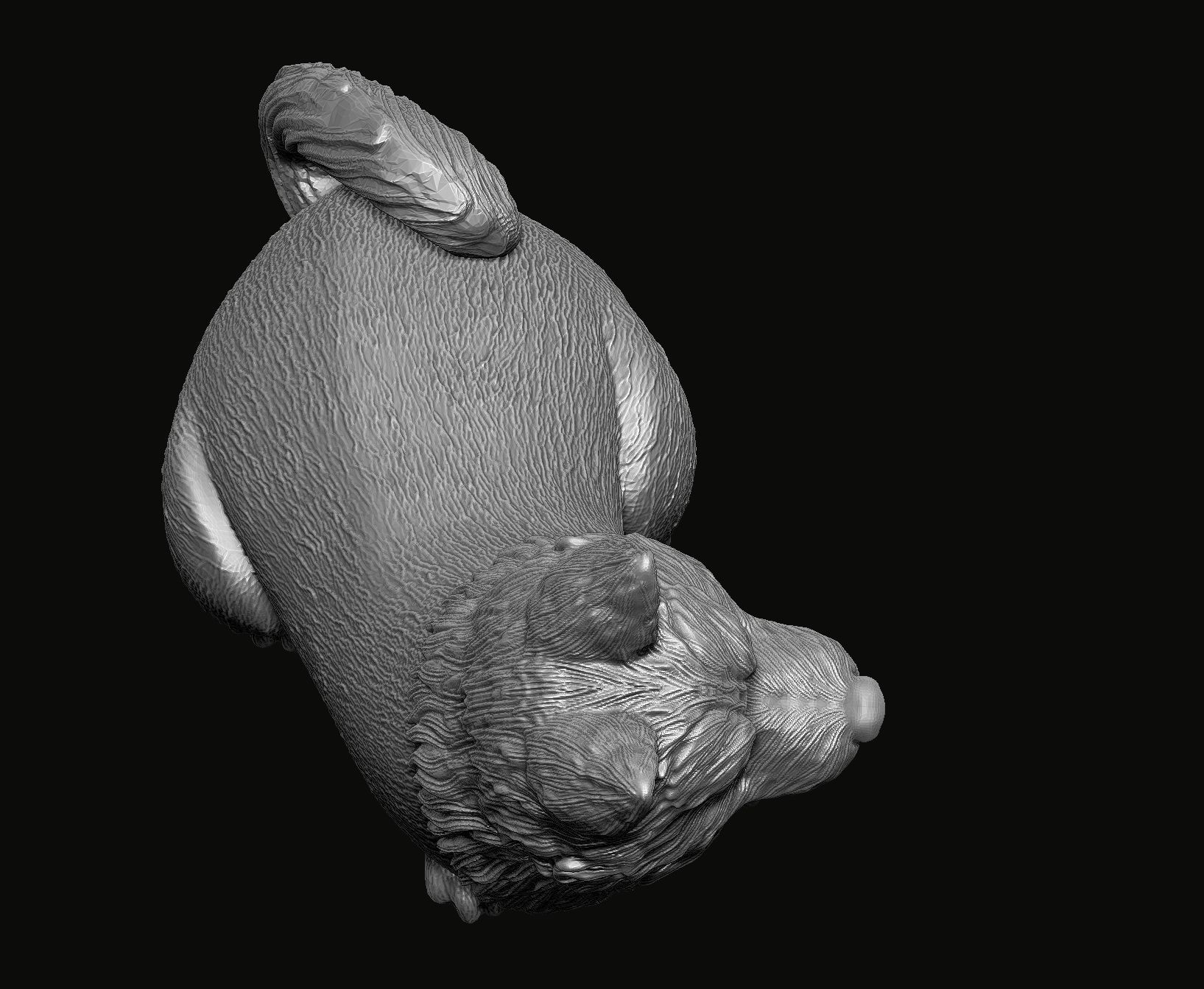 Dog Statue 3D print model_2