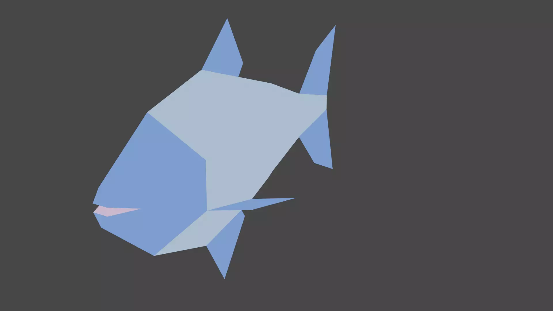 Low-poly Fish polygonal 3D model_0