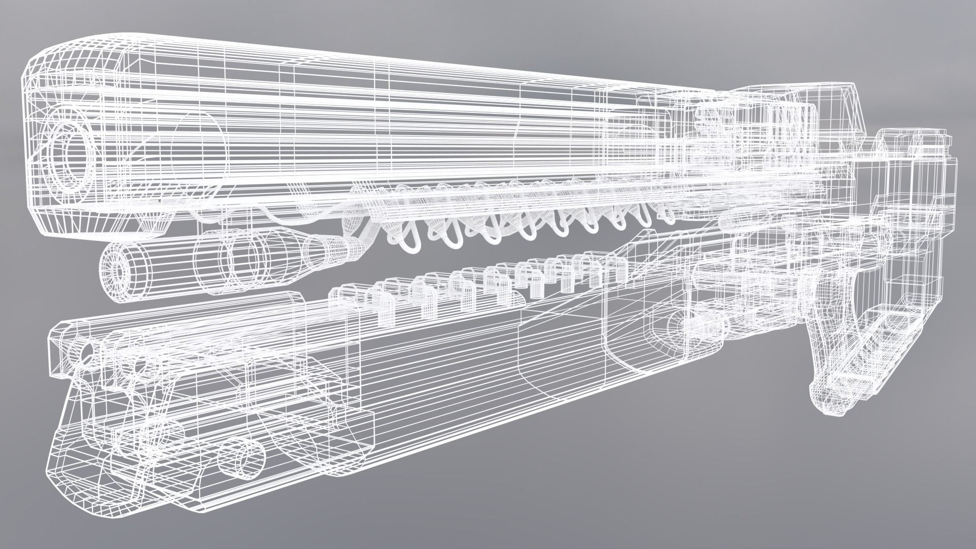 Railgun Low-poly 3D model_13