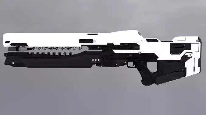 Railgun Low-poly 3D model