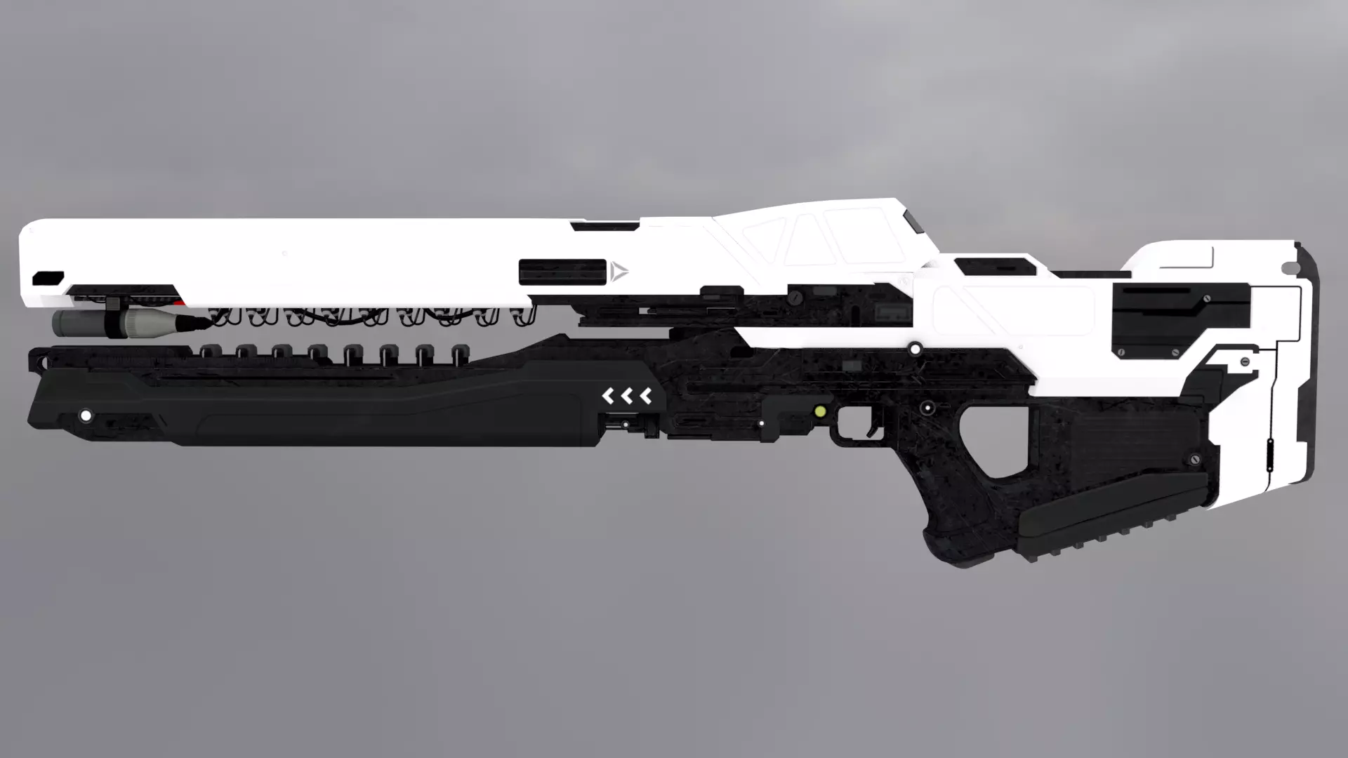 Railgun Low-poly 3D model_0