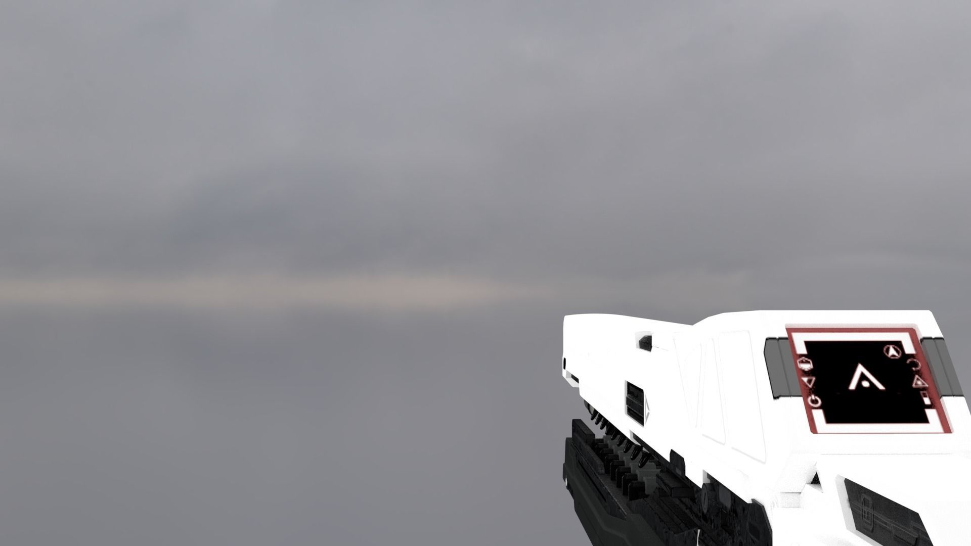 Railgun Low-poly 3D model_8