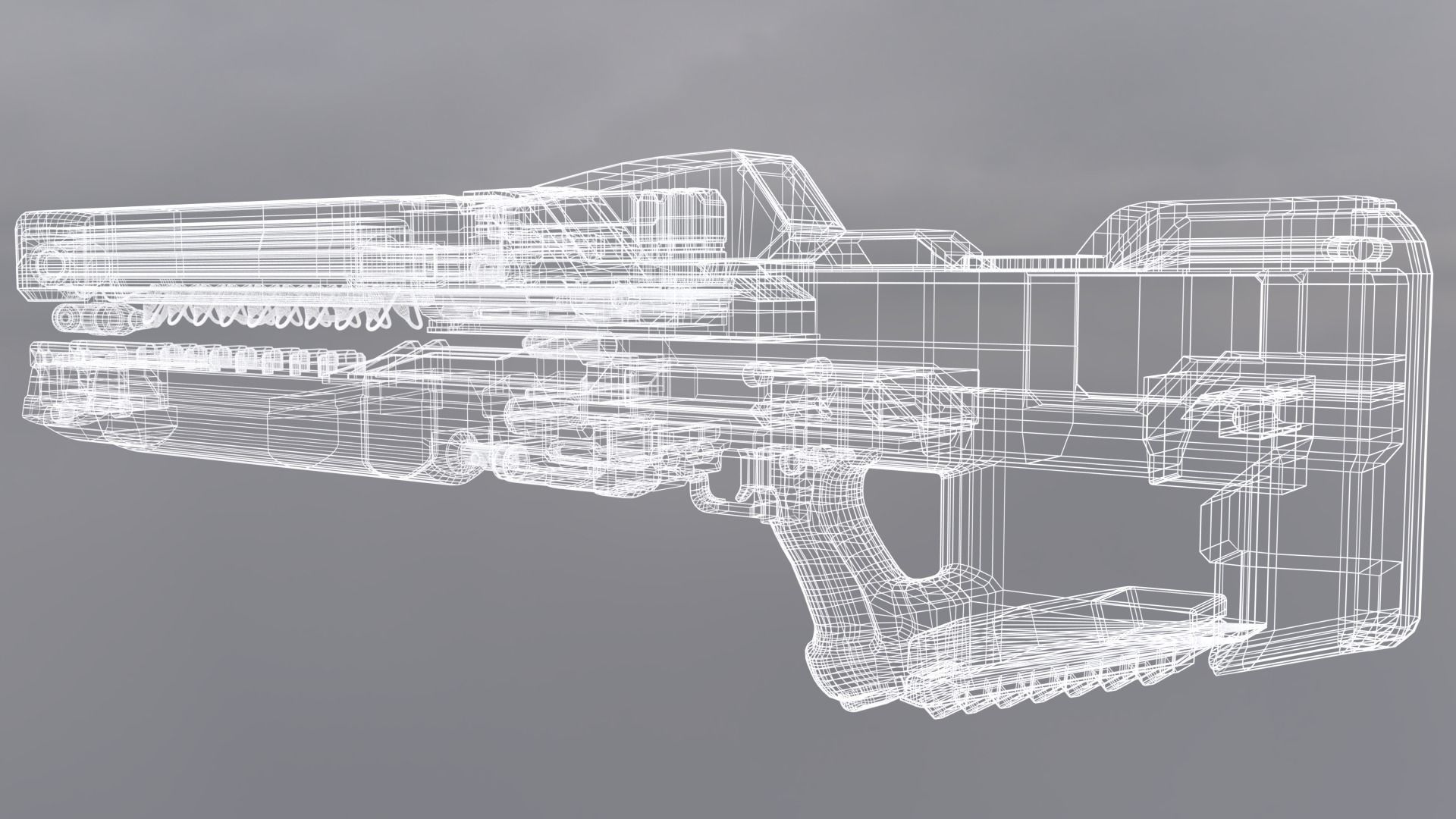 Railgun Low-poly 3D model_14