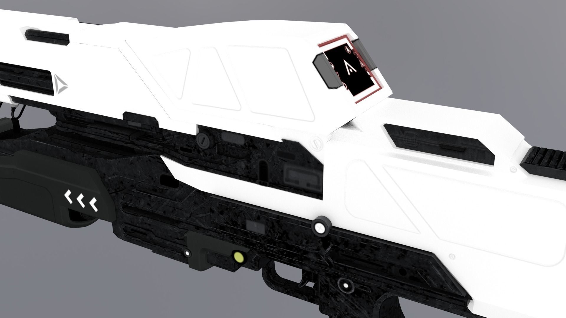 Railgun Low-poly 3D model_7