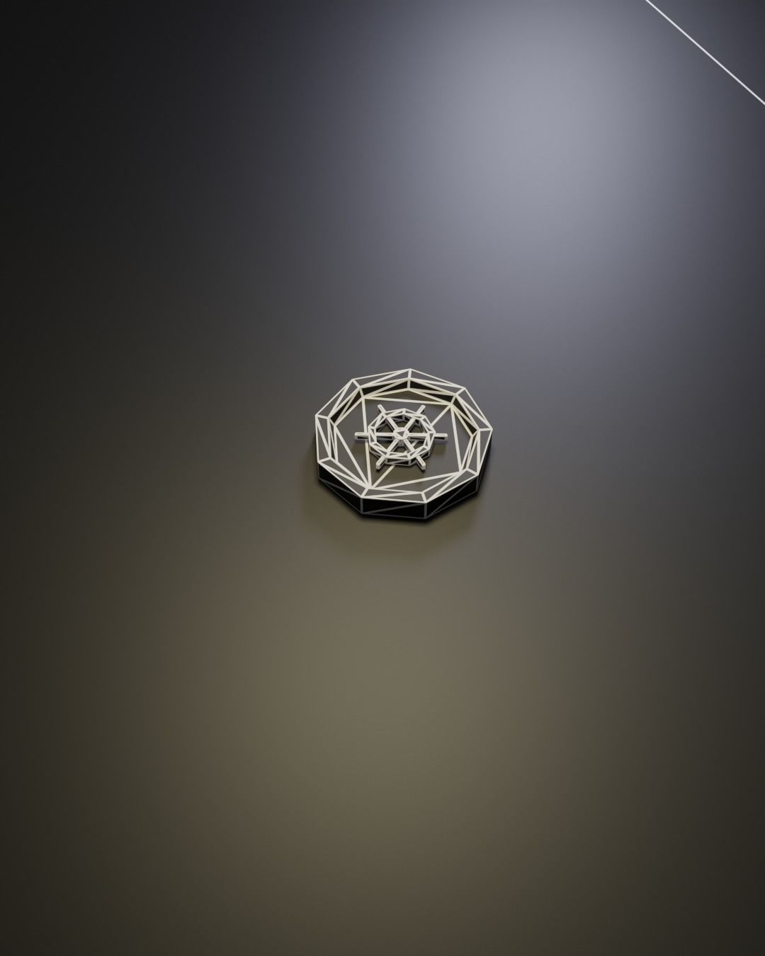 Currency Coin Low-poly 3D model_5