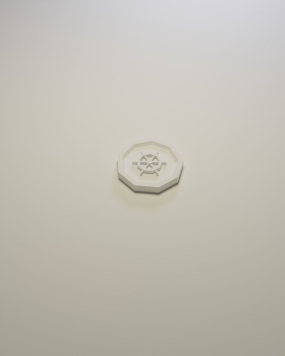 Currency Coin Low-poly 3D model_4