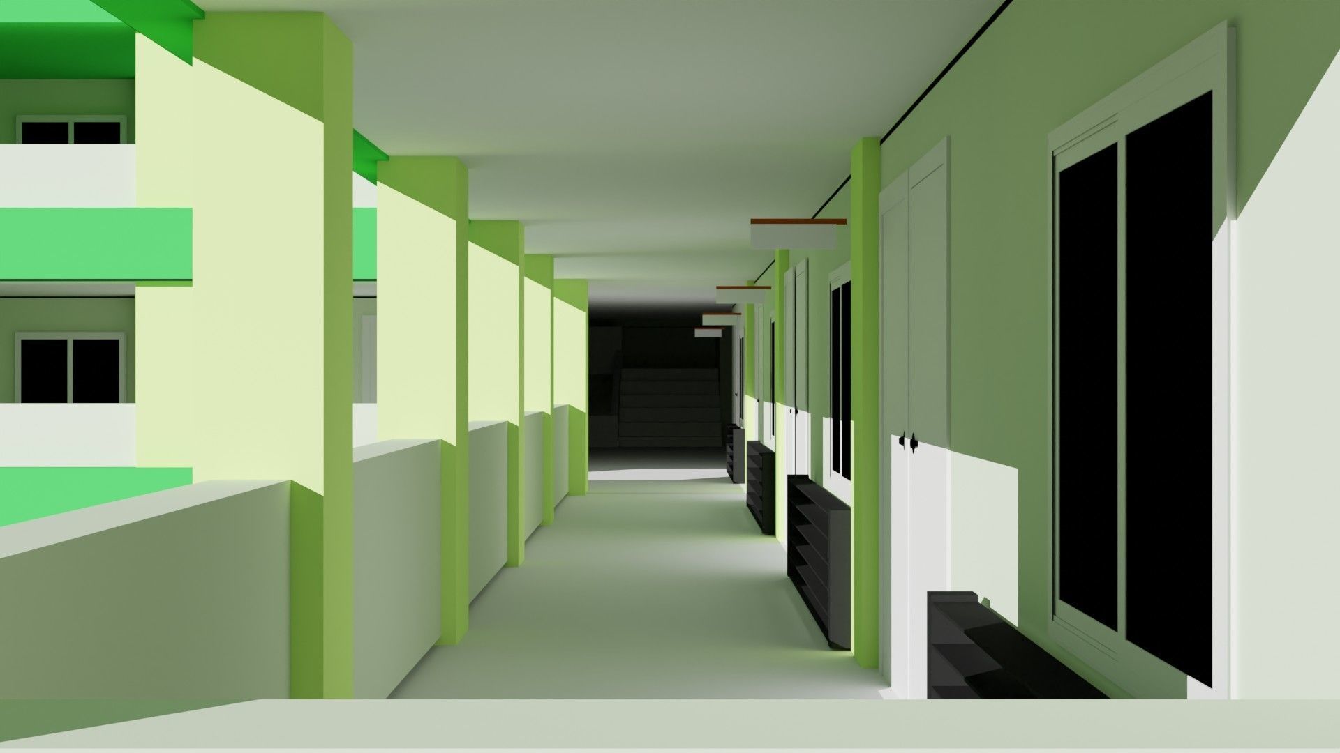 buliding school 3D model Low-poly 3D model_2