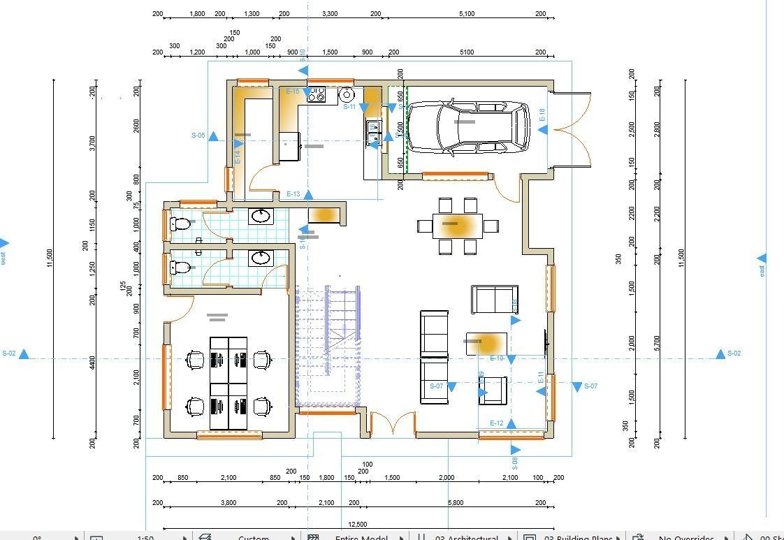 Mansion house with balconies and balconies 3D model_3