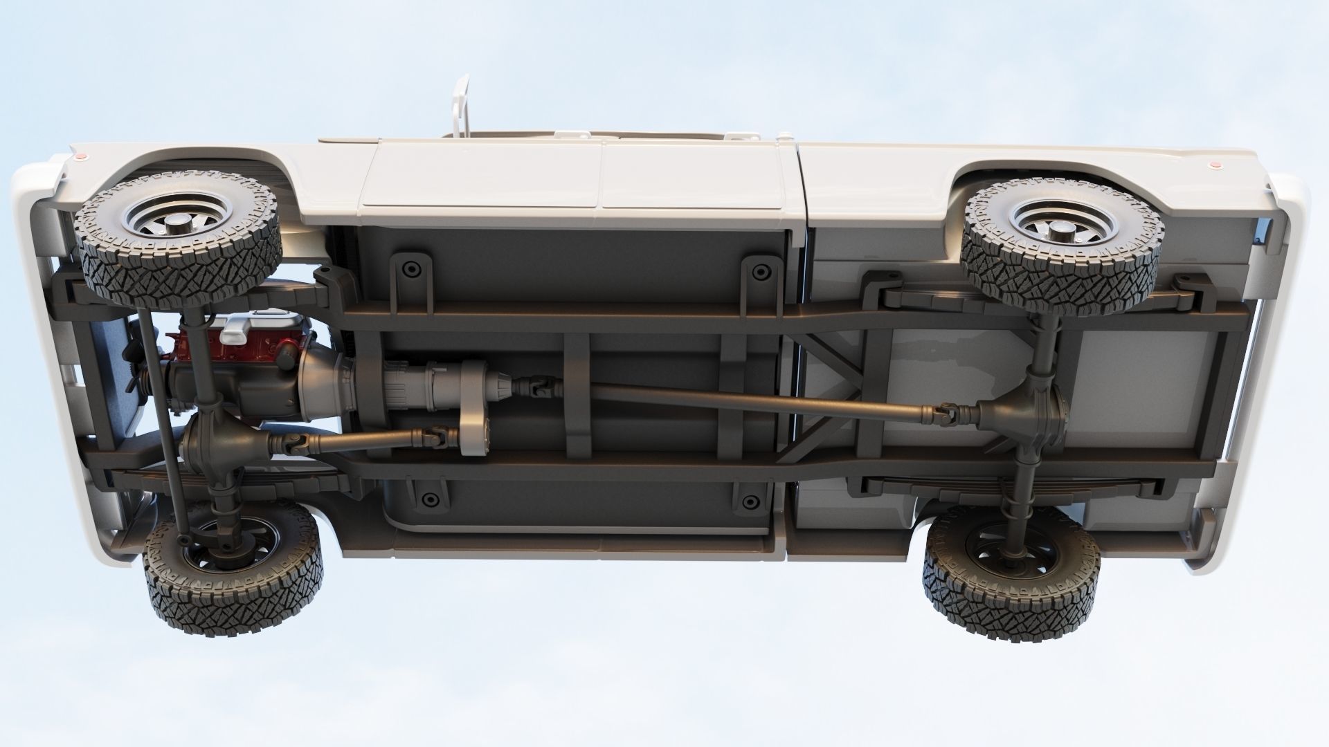 Dodge W200 Power Wagon Crew Cab 1970  3D print model_14