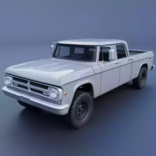 Dodge W200 Power Wagon Crew Cab 1970  3D print model