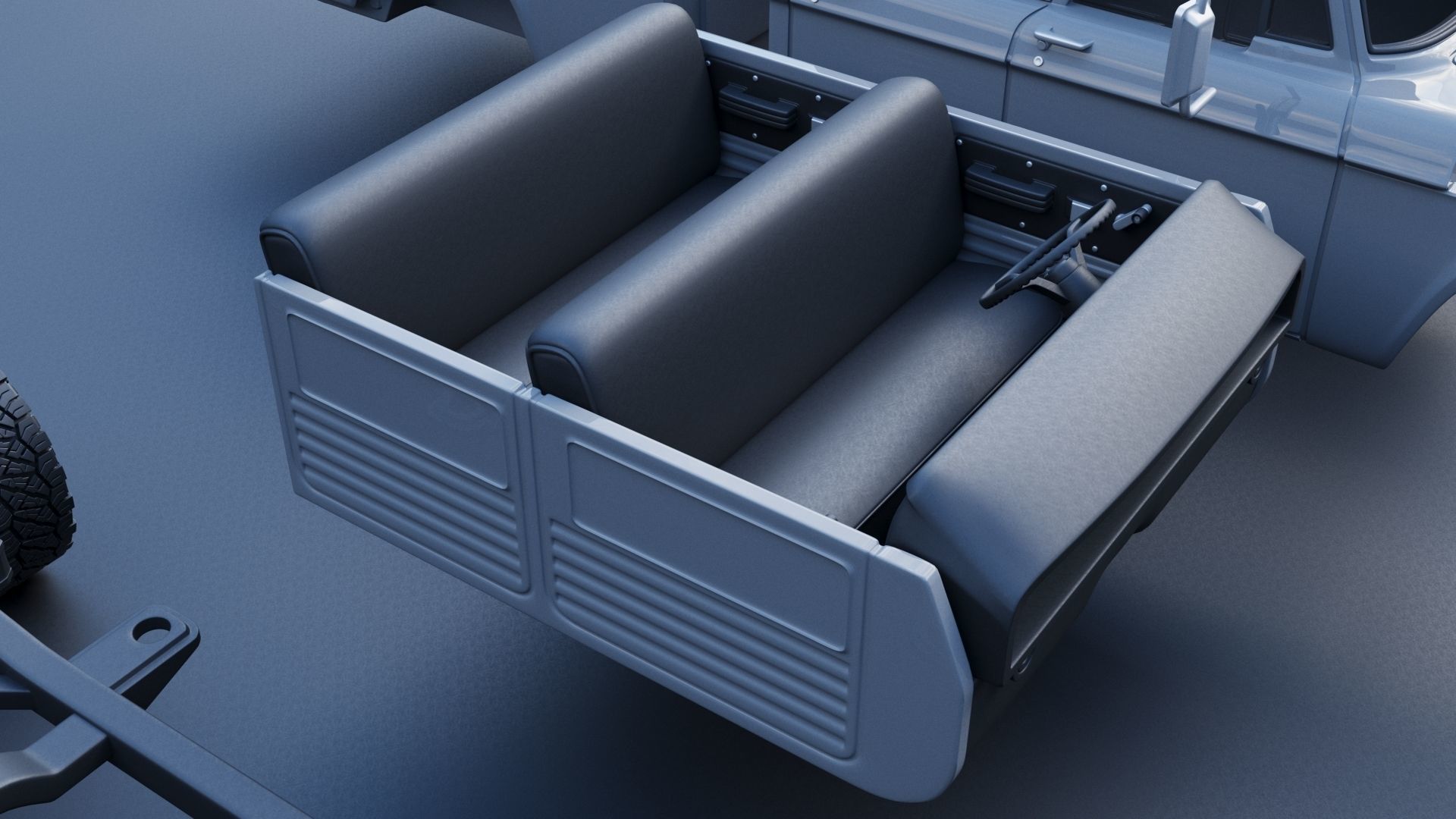 Dodge W200 Power Wagon Crew Cab 1970  3D print model_23