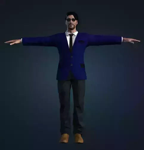 Men Gaming Character Low Poly Model - Male Character