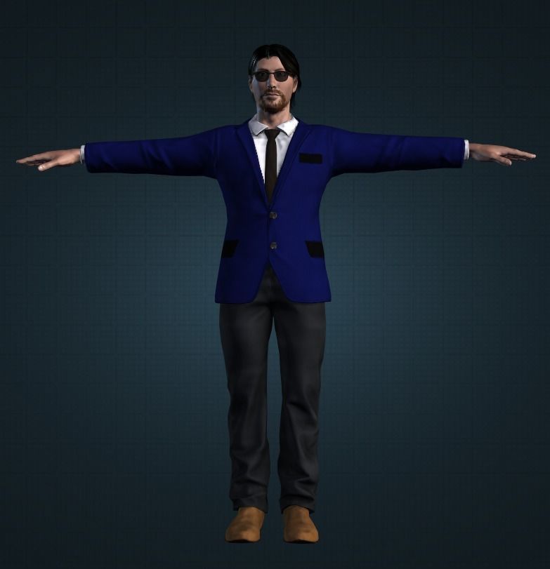 3D model Men Gaming Character Low Poly Model - Male Character VR / AR ...