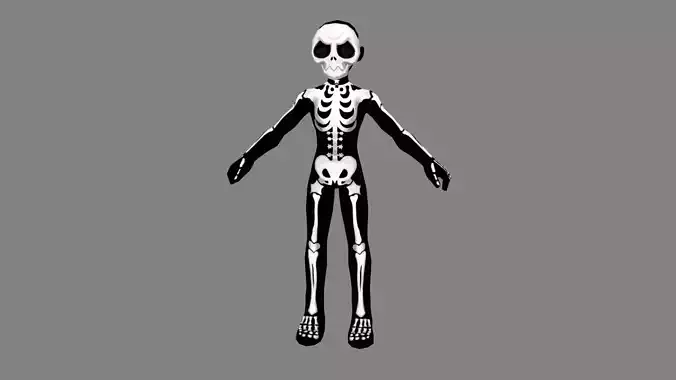 Cartoon Halloween costume - Boy Skeleton
