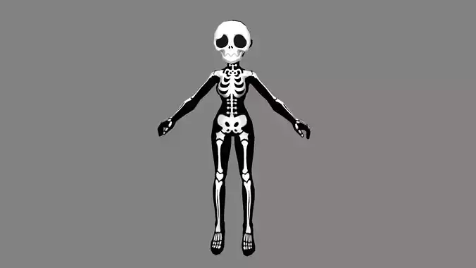 Cartoon Halloween costume - girl skeleton