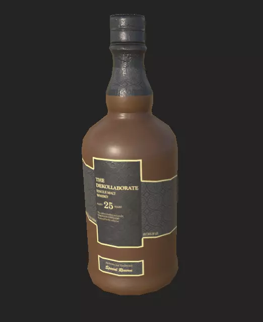 Liquor Bottle PBR 4K Low-poly 3D model_0