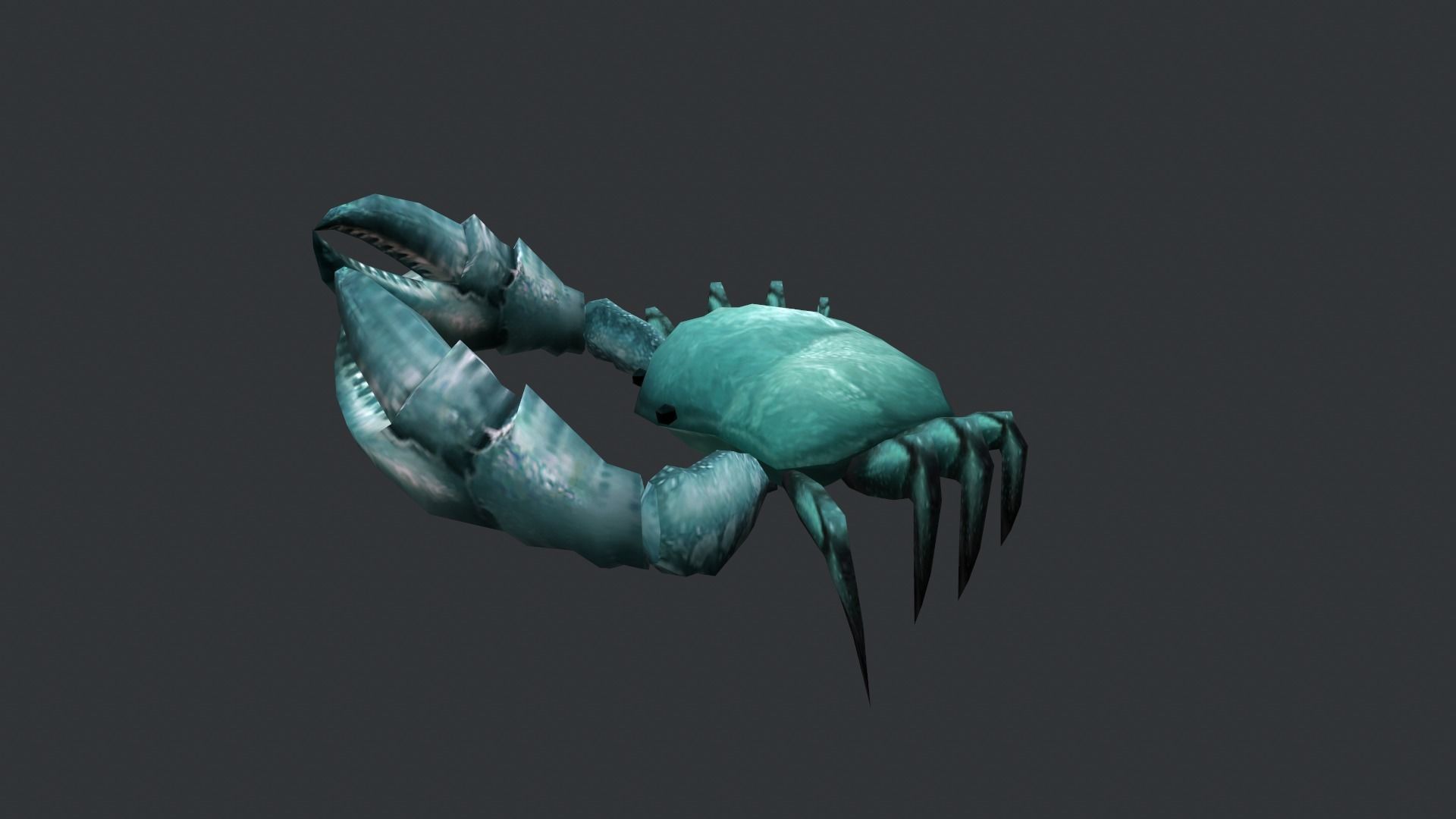 low-poly aniamted crab Low-poly 3D model_5