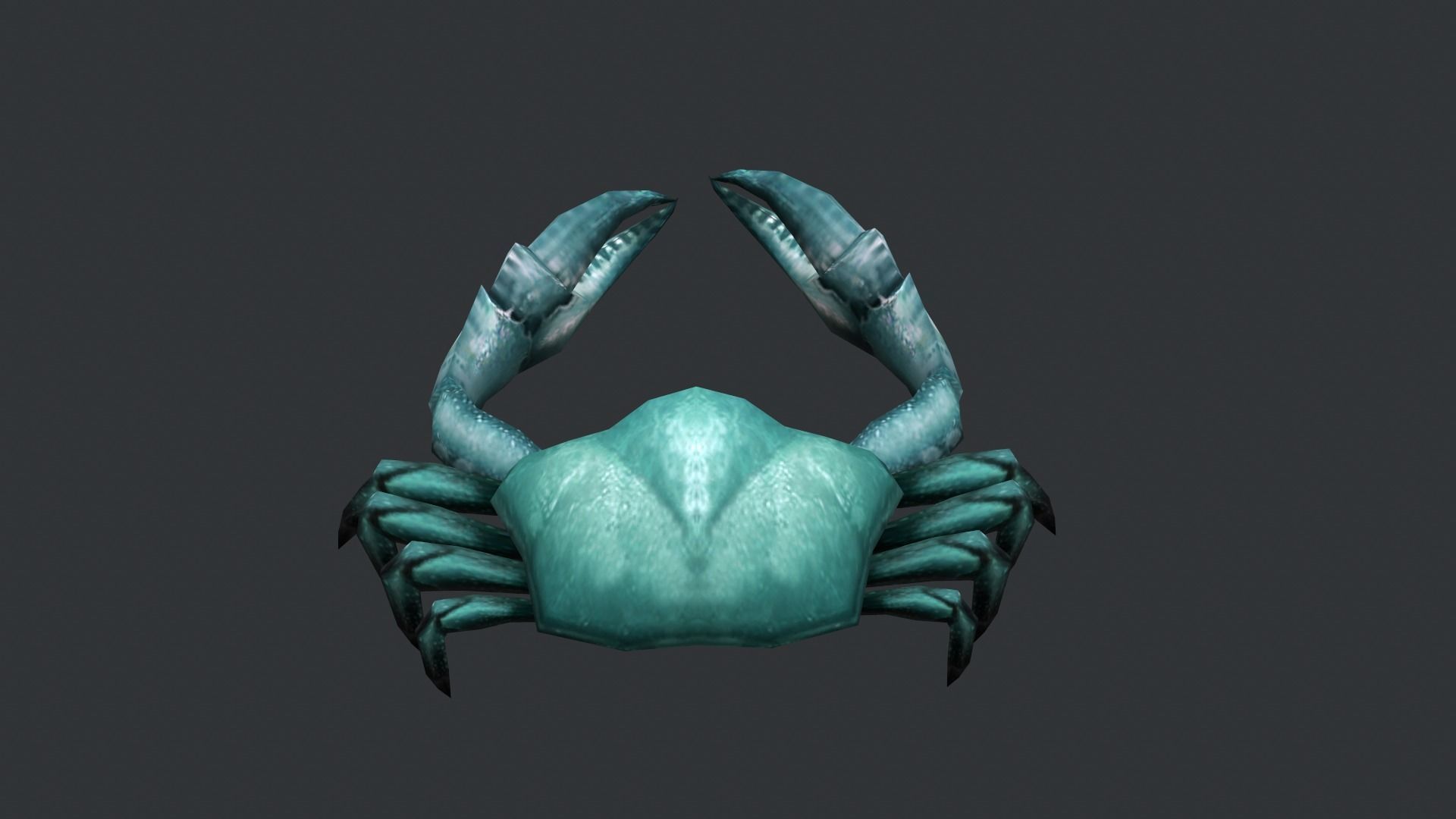 low-poly aniamted crab Low-poly 3D model_4