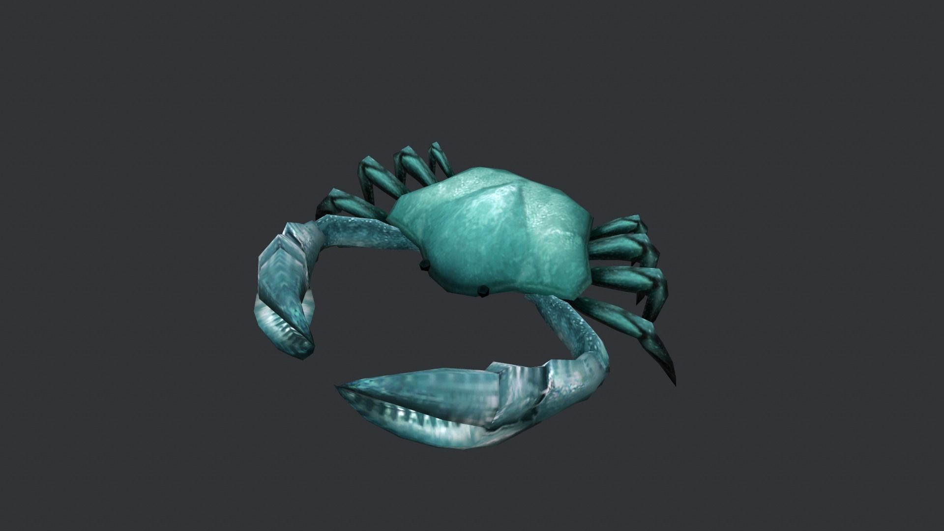 low-poly aniamted crab Low-poly 3D model_3