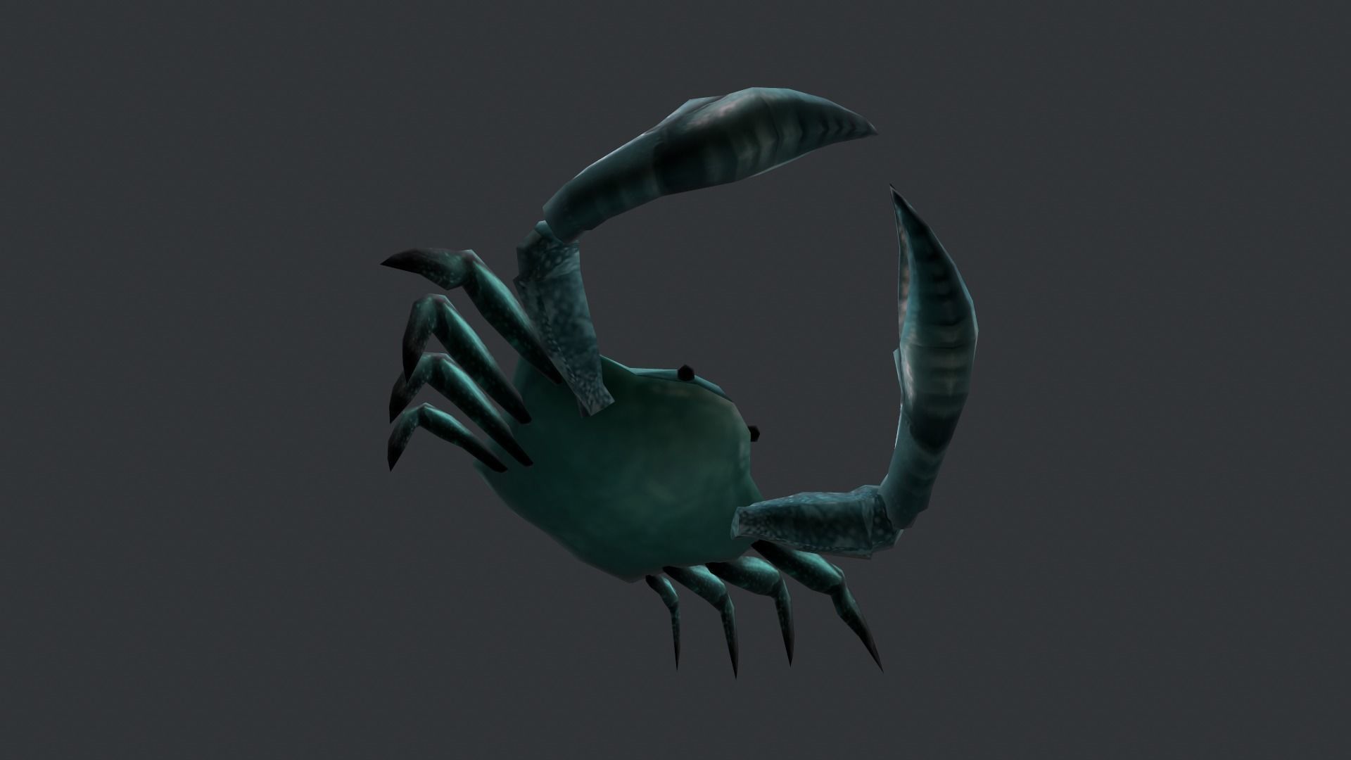 low-poly aniamted crab Low-poly 3D model_7