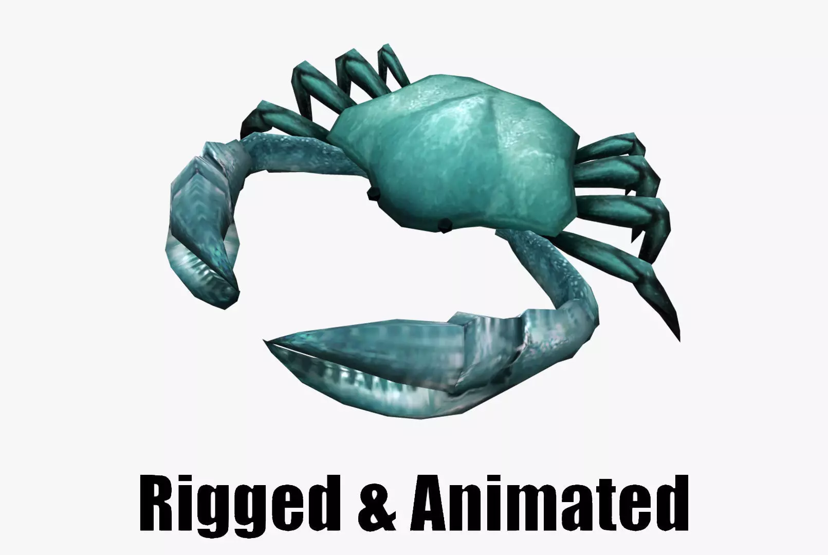 low-poly aniamted crab Low-poly 3D model_0