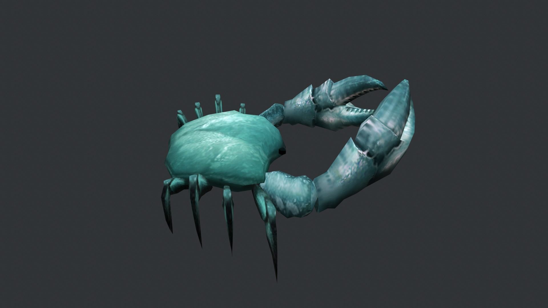 low-poly aniamted crab Low-poly 3D model_6