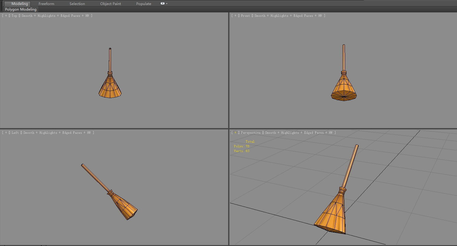 Magicdi Broom Low-poly 3D model_5