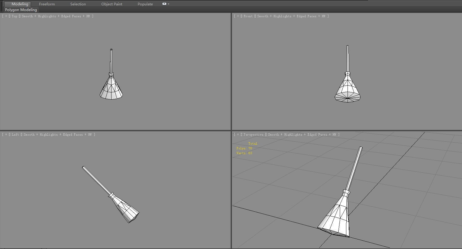 Magicdi Broom Low-poly 3D model_6