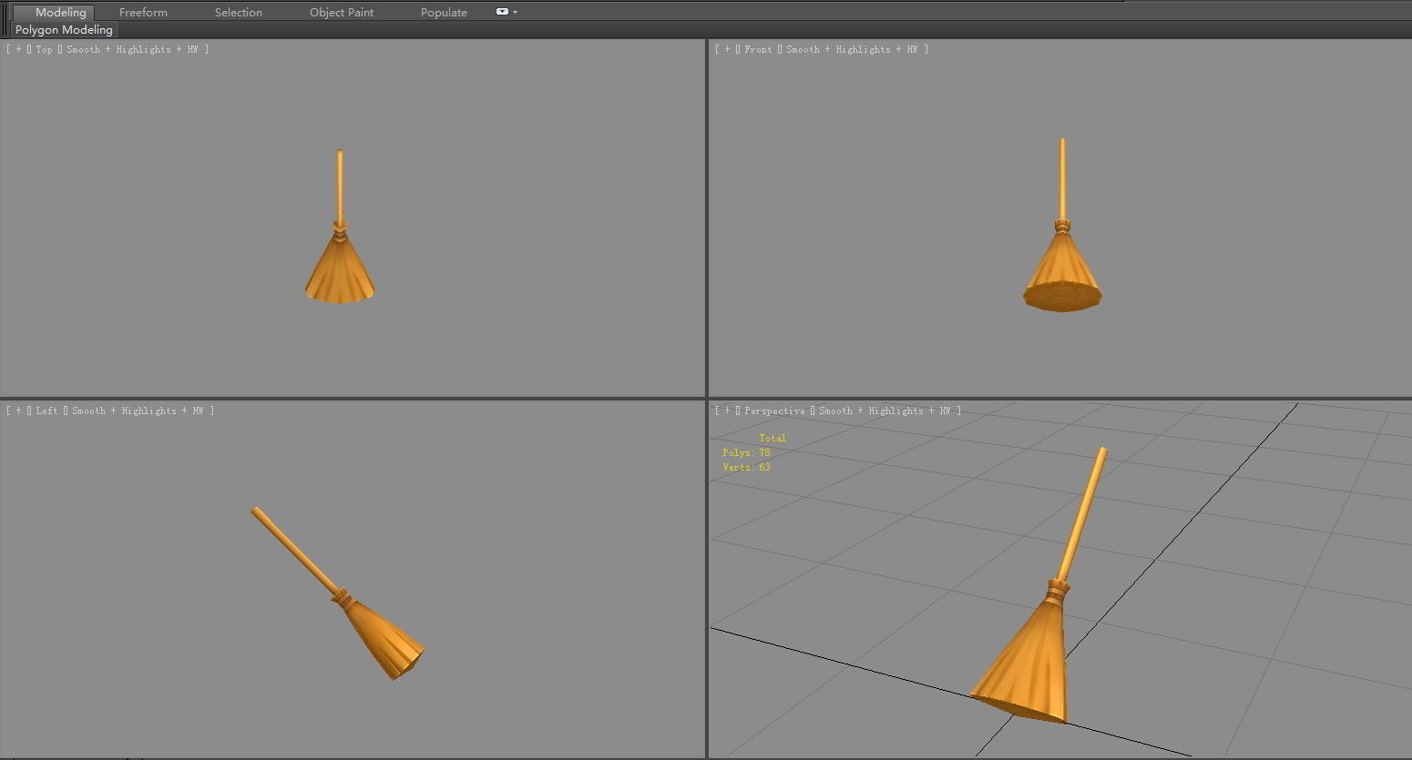 Magicdi Broom Low-poly 3D model_4